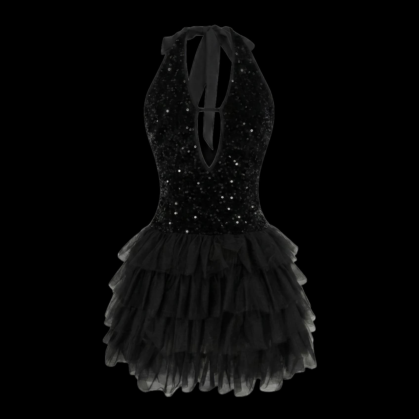 Vestido Frente Única Babado Tule