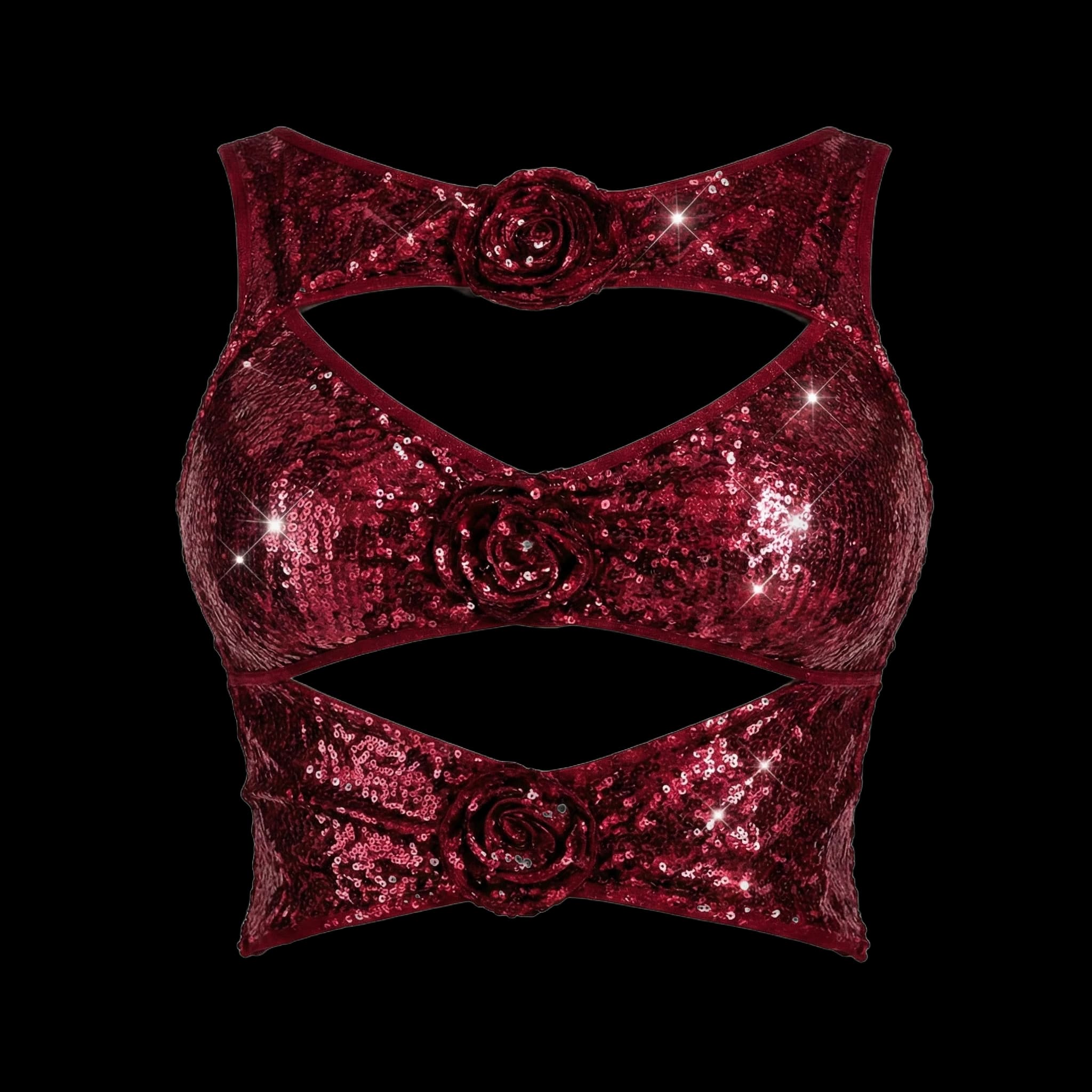 Cropped Cut-out Rosas