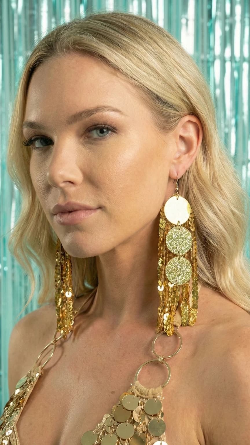 Brinco Brilho De Lantejoulas