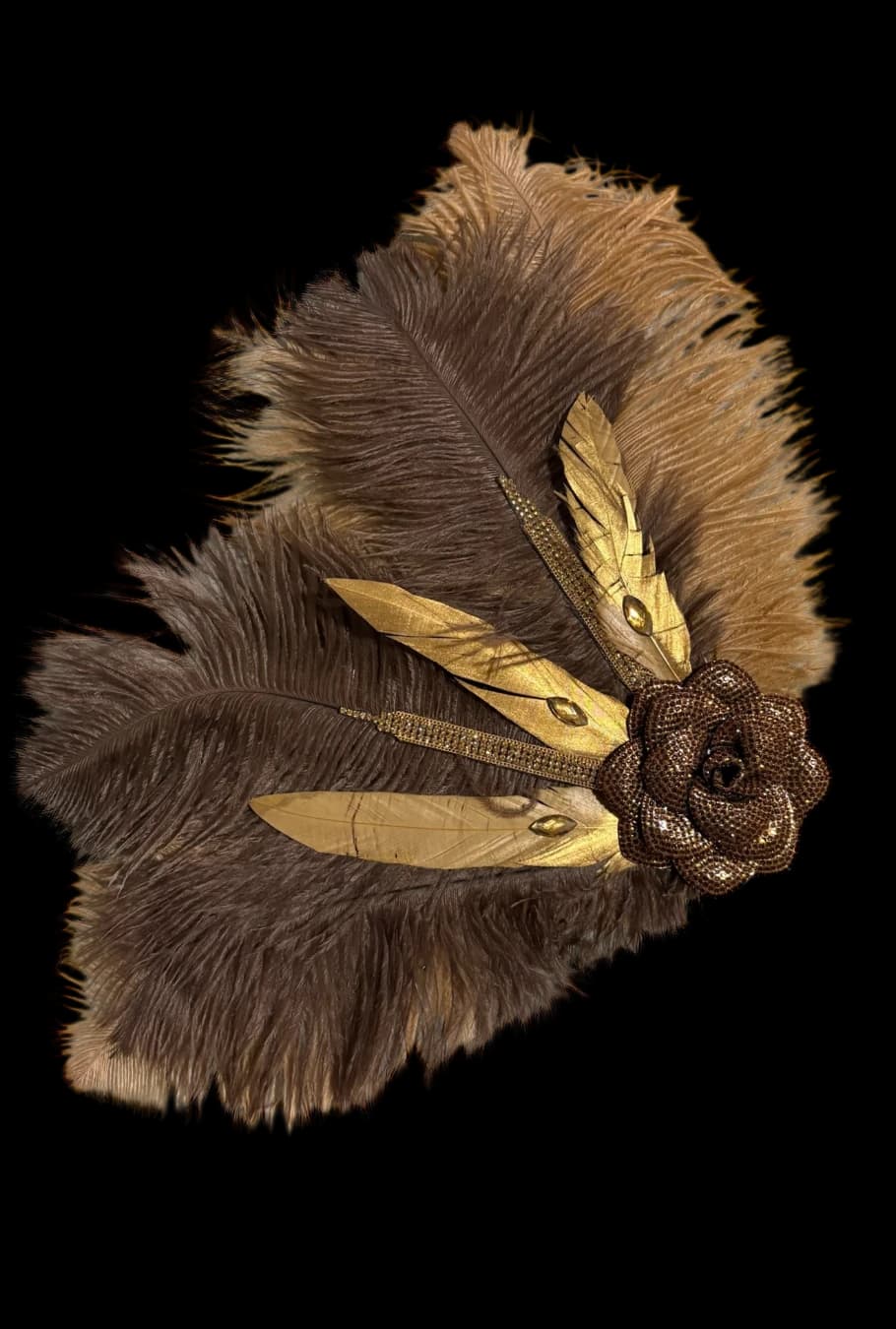 Fivela Flor Cravejada Pluma