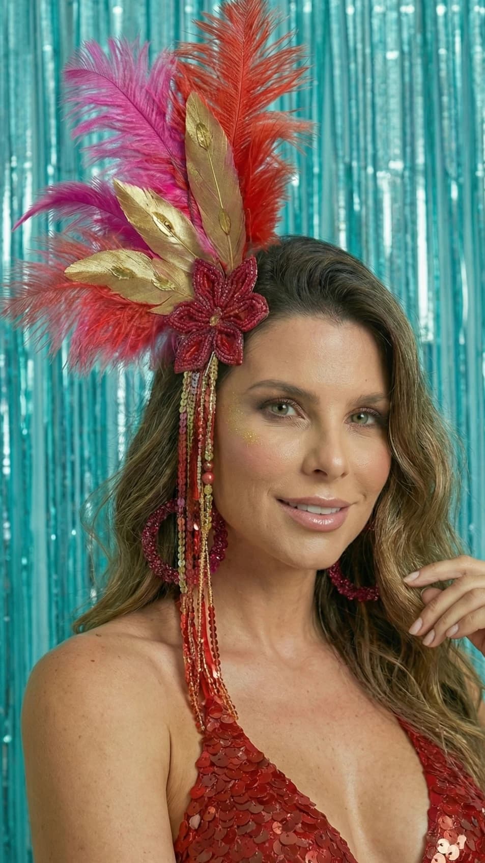 Fivela Flor Papoula Bordada Franjas